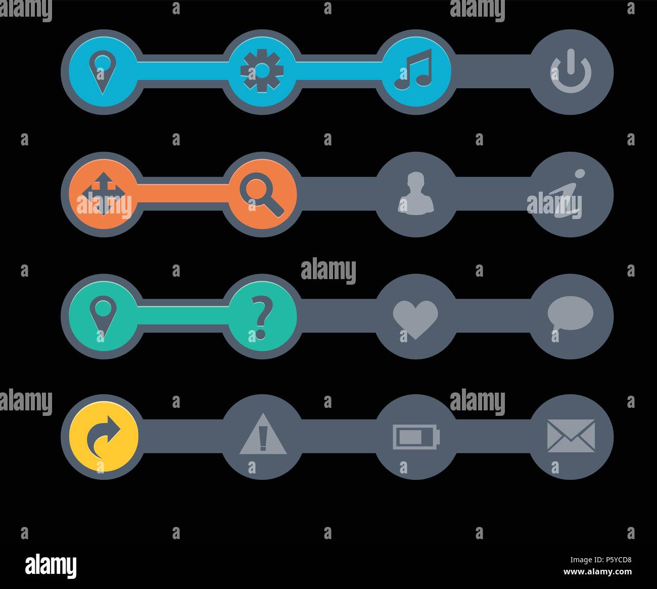 Navigation Menu bars Stock Vektor