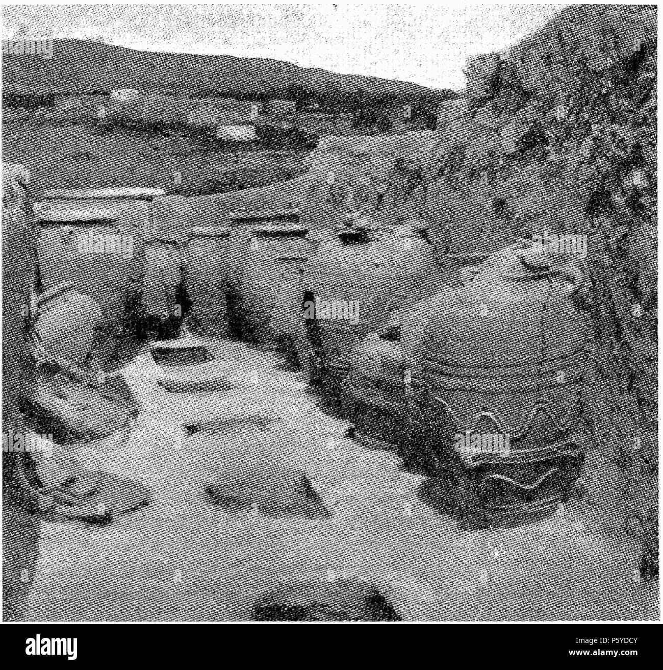 401 D 273 - cnosse (knossos), un magasin à amphores.-L2-Ch 8. Stockfoto