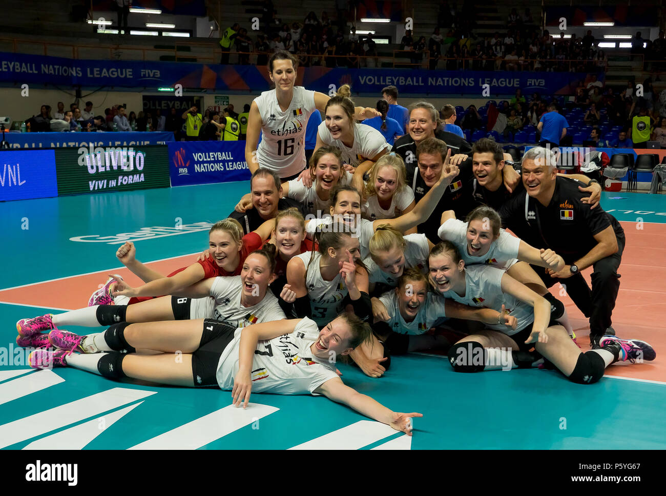 Liga 2018 Volley Nationen Palasele Eboli BELGIEN NATIONAL TEAM Stockfoto