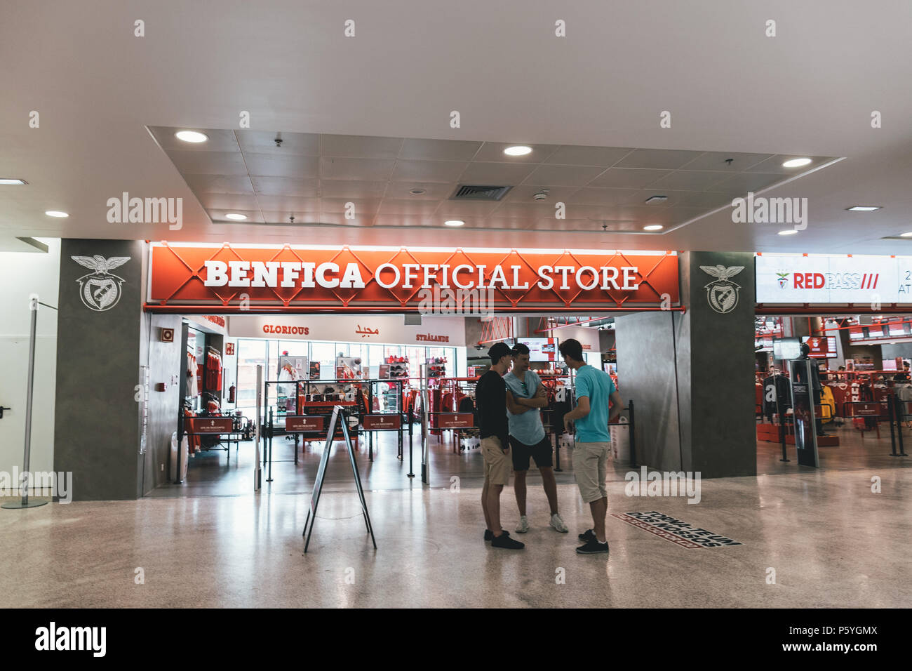 Juni 25th, 2018, Lissabon, Portugal - Benfica offiziellen Store im Estadio da Luz, das Stadion für Sport Lisboa e Benfica. Stockfoto