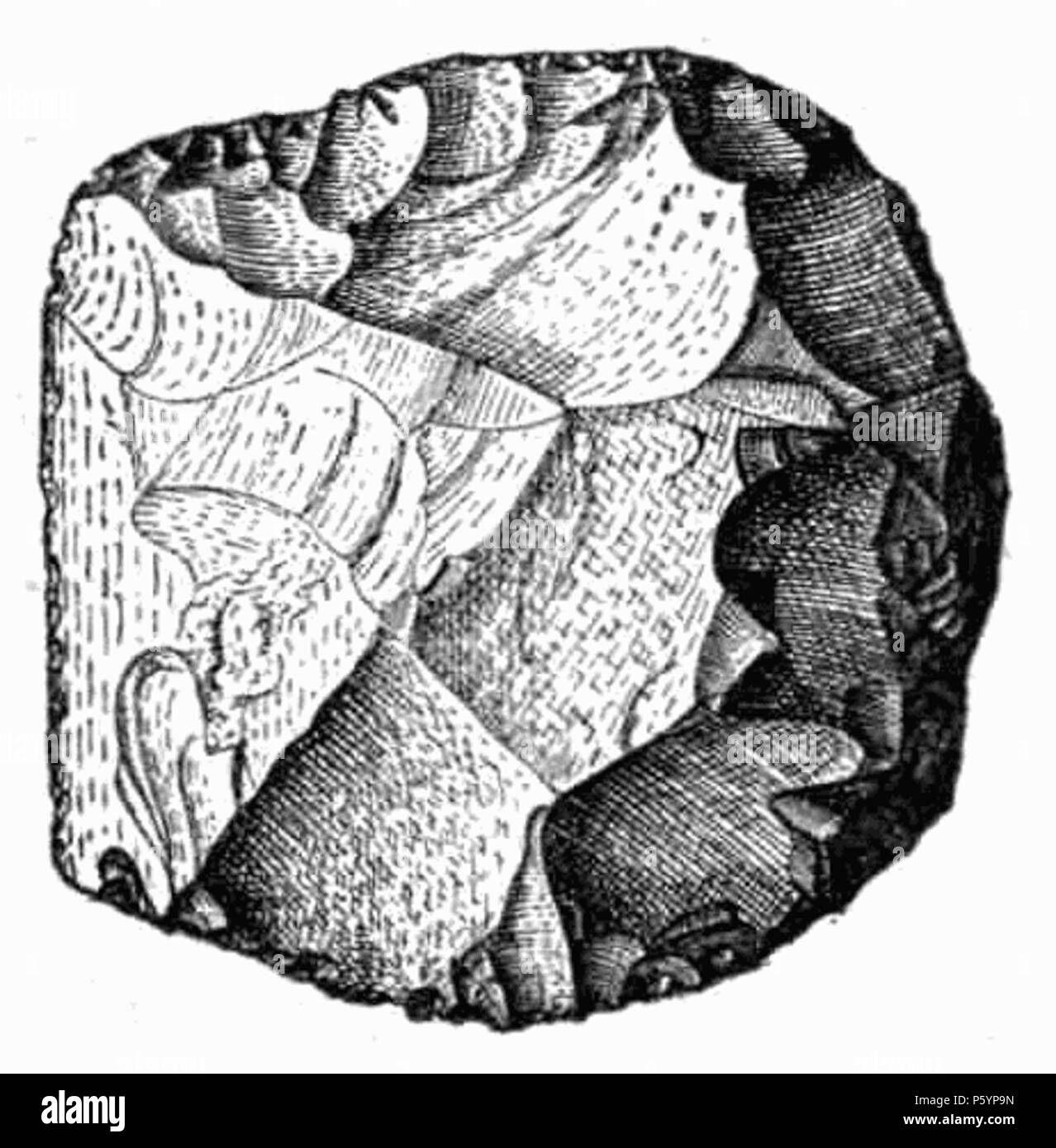 400 D 219 - hache de l'époque chelléenne. - L 1 - Ch4 Stockfoto