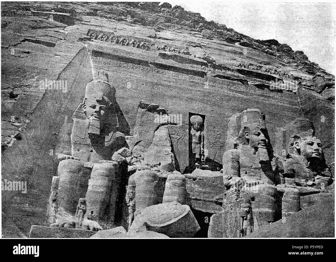 400 D 239 - Statuen colossales de sesosteis à Ibsambul.-L2-Ch7 Stockfoto