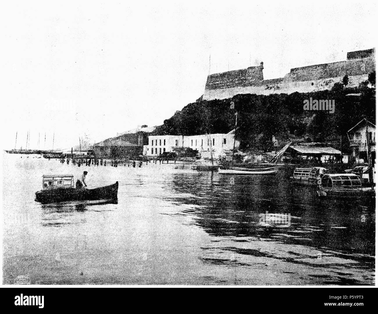 401 D 286-Un Coin du Port de La Havane - Liv 3 - CH 20. Stockfoto