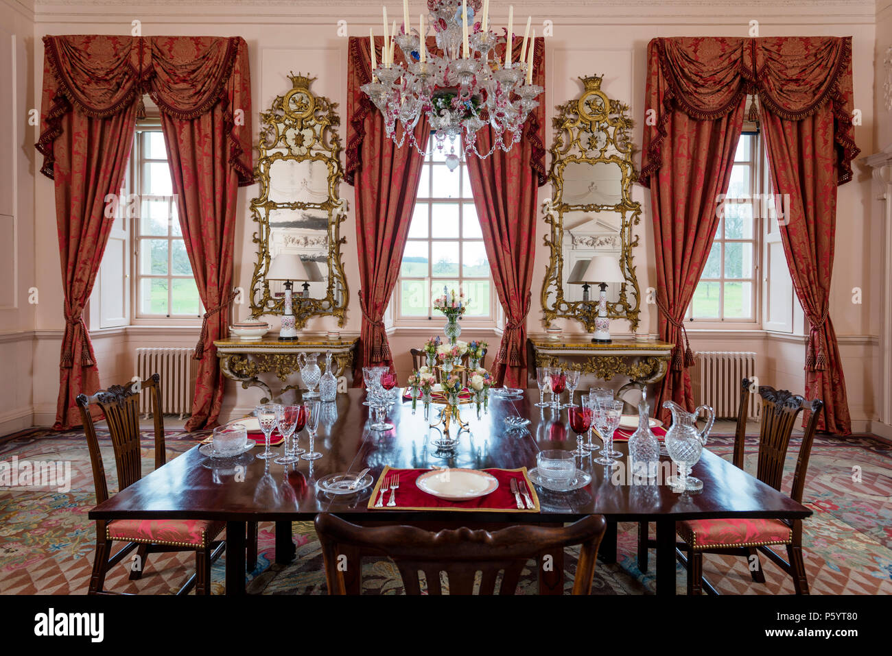Luxuriöse barocken Speisesaal Stockfoto