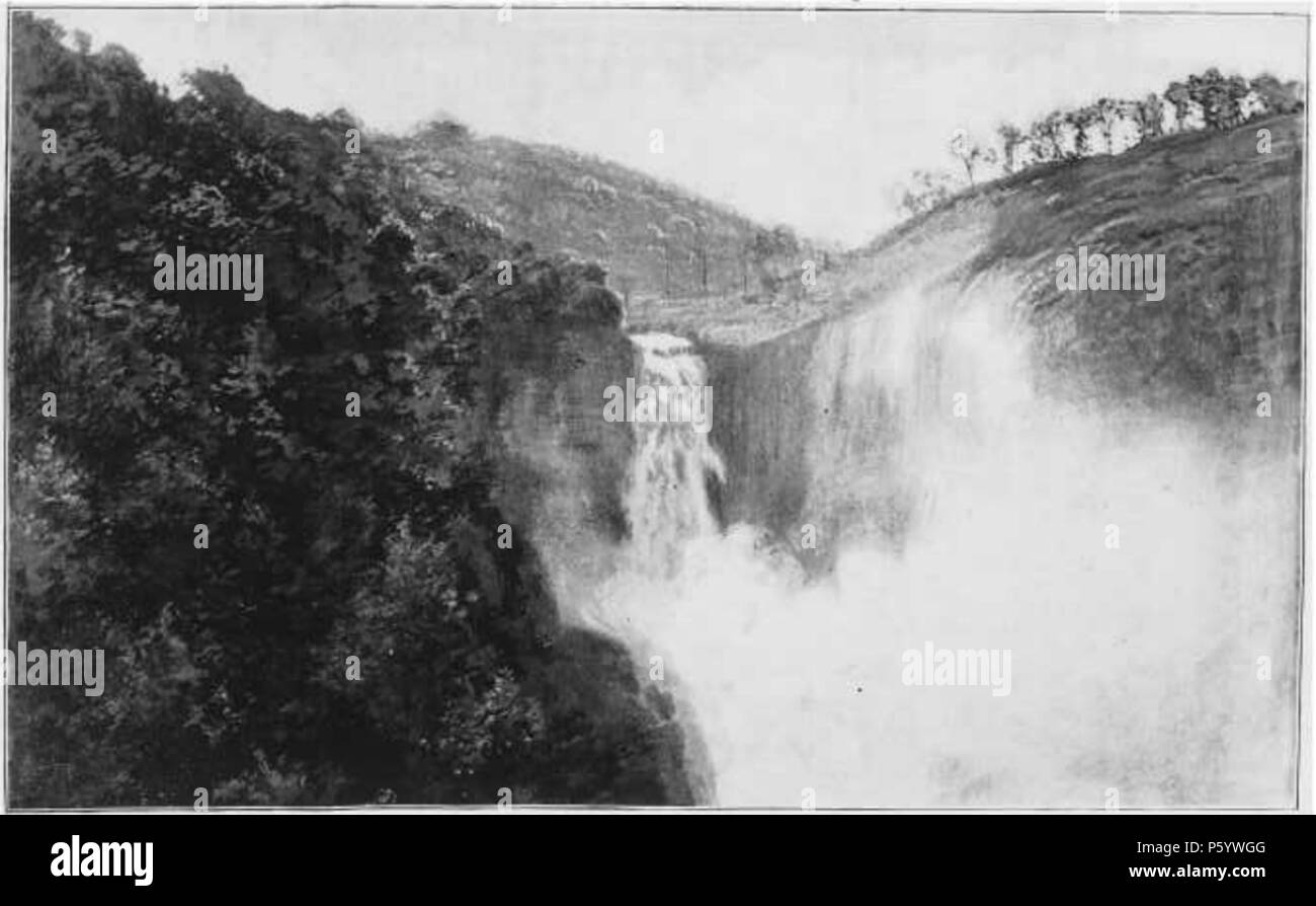 N/A. Français: Chutes de Taquendama, Nordrhein-Westfalen, Colombie. 1893. Clímaco Calderón (1852-1913) 547 Fällt der Taquendama Stockfoto