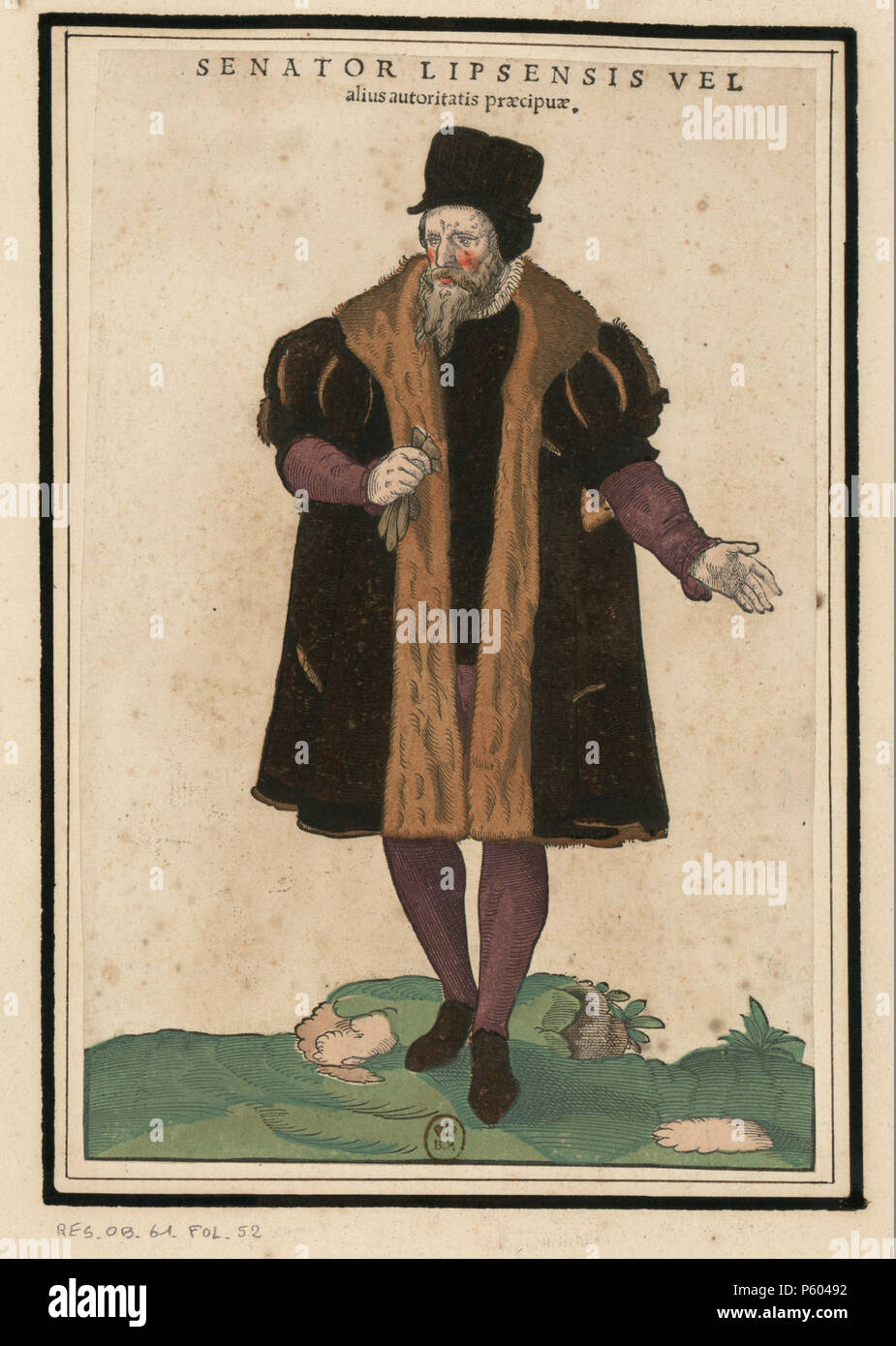 517 Ensemble de gravures de Kostüme d'Allemagne du XVIe siècle. f052 Stockfoto