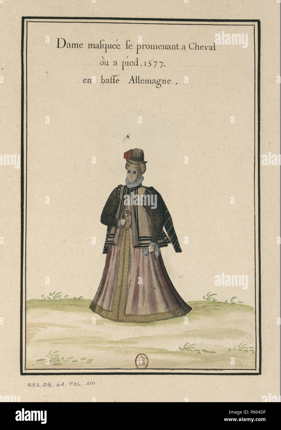 517 Ensemble de gravures de Kostüme d'Allemagne du XVIe siècle. f094 Stockfoto