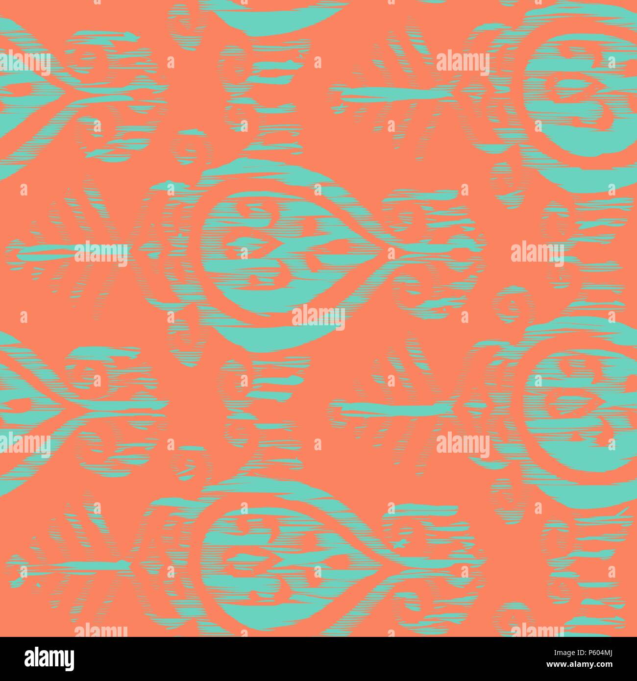 Vektor nahtlose ikat Eis Muster Stock Vektor