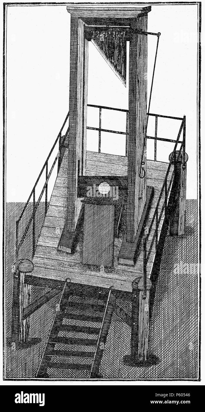 398 D 046-la véritable Guillotine ordinaere-Liv 3 - CH 16. Stockfoto