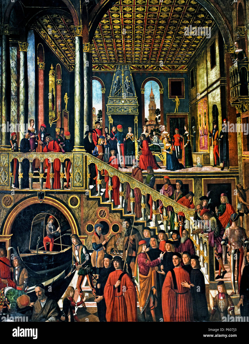 Wundersame Heilung von Benvegnudo's Tochter von San Polo von Giovanni MANSUETI Venedig 1485-1527 Italien, Italienisch Stockfoto
