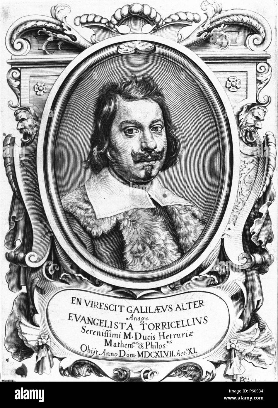 N/A. English: Evangelista Torricelli. 16./17. Jahrhundert. Unbekannt 536 Evangelista Torricelli Stockfoto