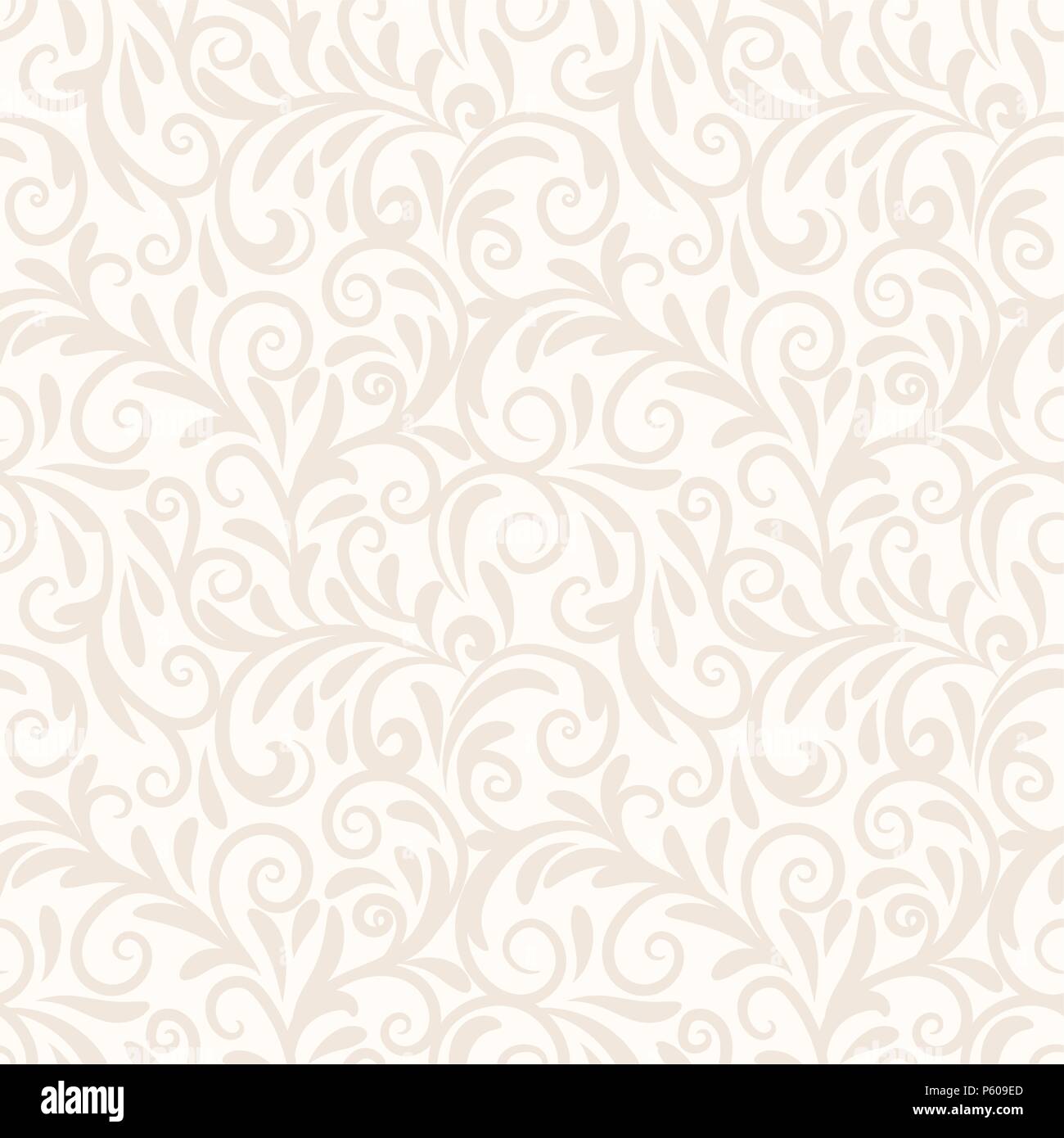 Nahtlose Hintergrund barock Stil beige. Vintage Muster Stock-Vektorgrafik -  Alamy