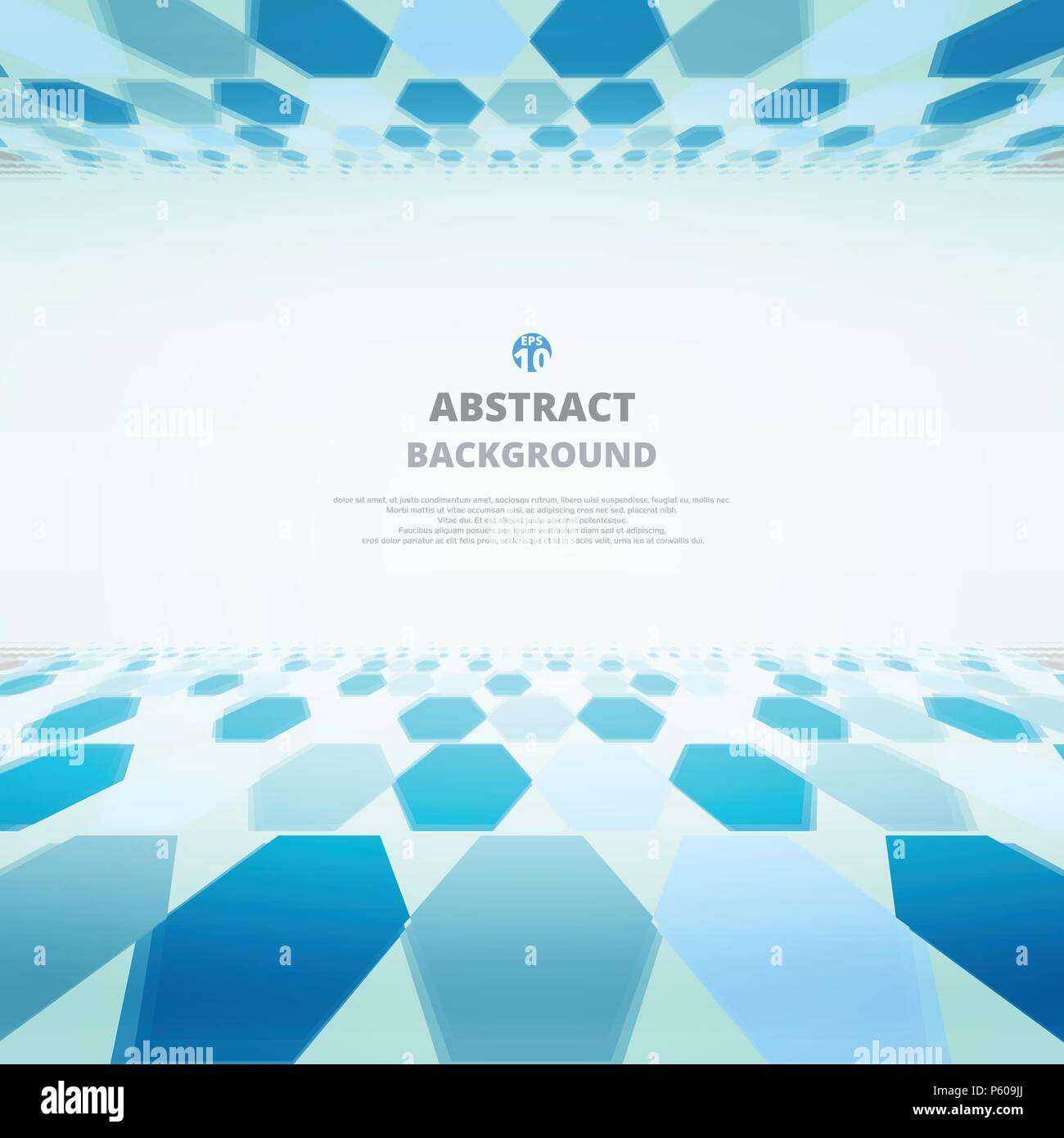 Kunst des blauen Moleküle Zusammenfassung Hintergrund für die Präsentation. Abbildung: Eps 10. Stock Vektor