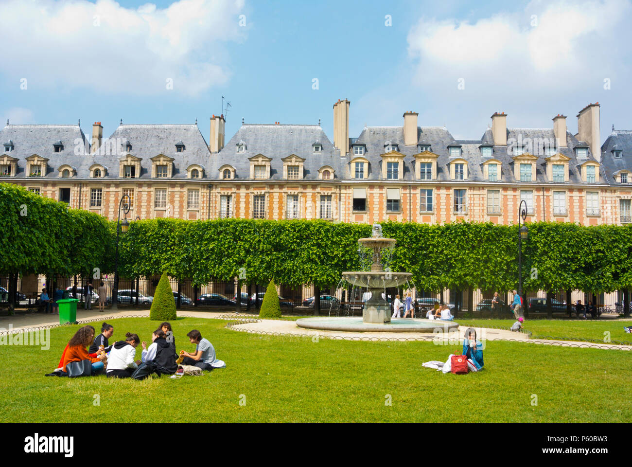 Platzieren des Vosges, Le Marais, Paris, Frankreich Stockfoto