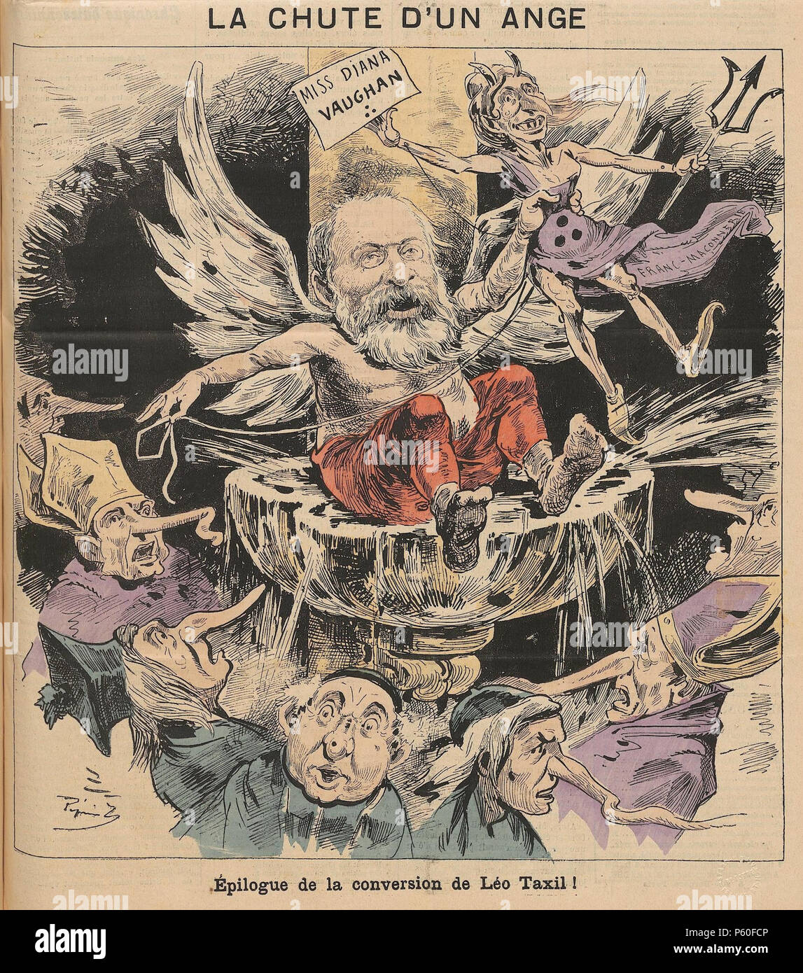 520 Epilog de la Conversion de Léo Taxil (Le Grelot, 1897-05-02) Stockfoto