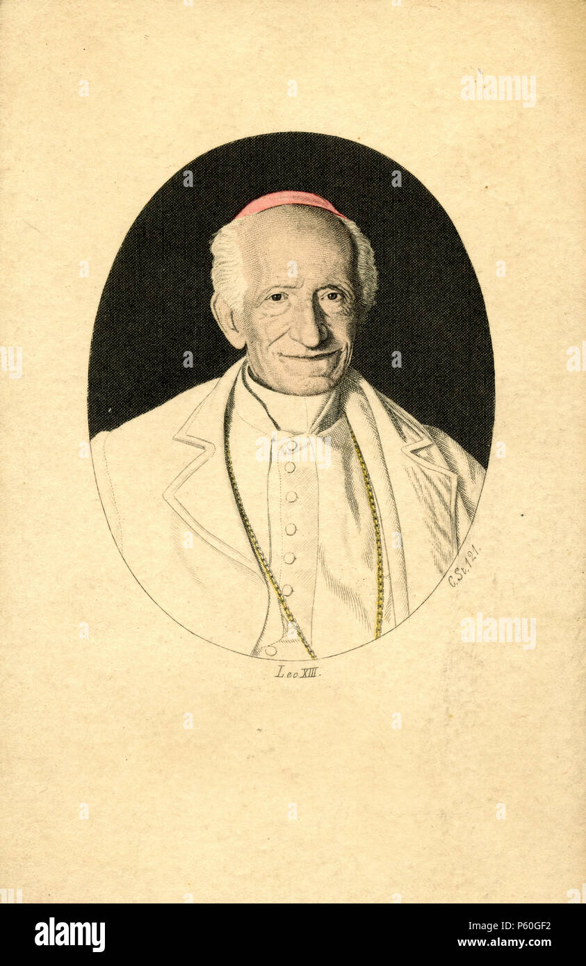 Papst Leo XIII.: Portrait, C St Stockfoto