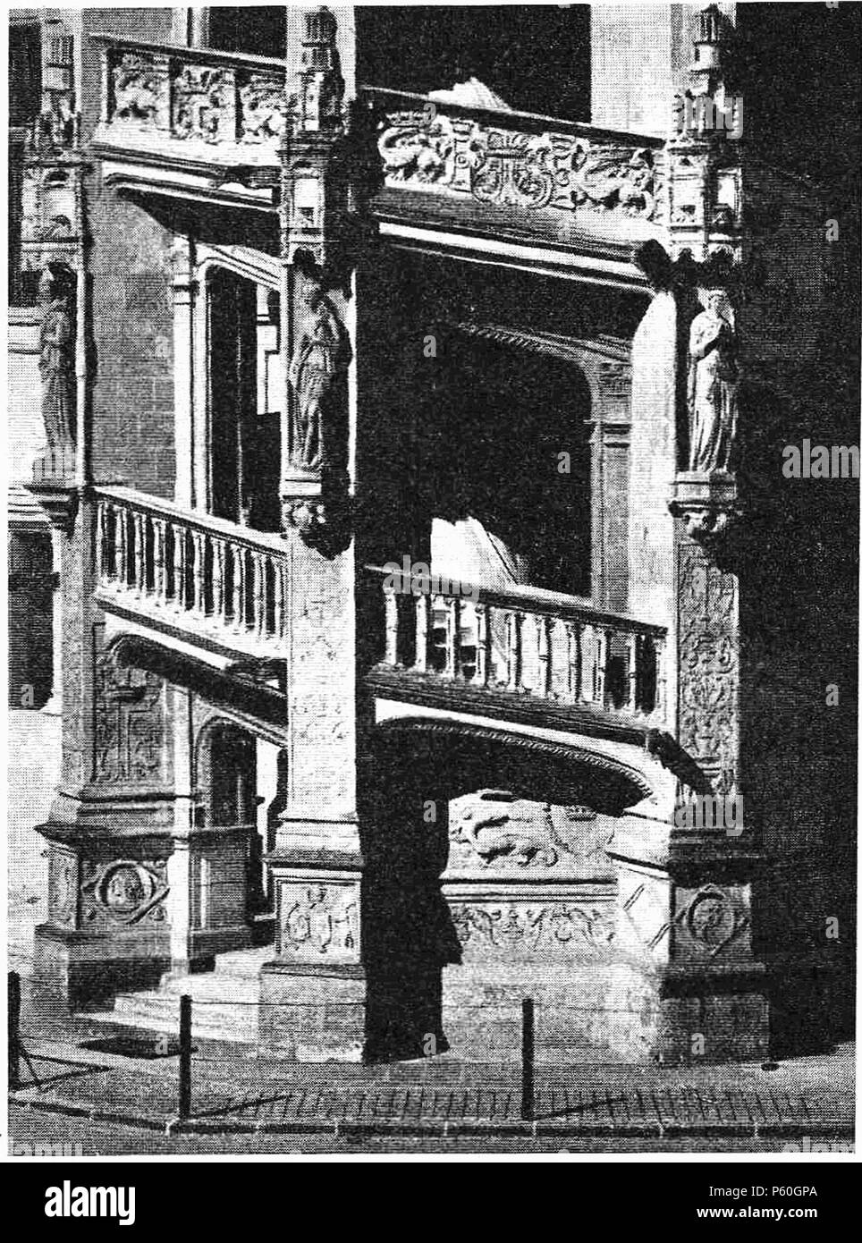 401D343 - Chateau de Blois - le Grand Escalier-liv 3 - CH 11. Stockfoto