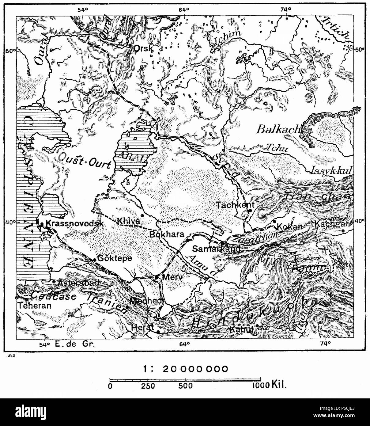 403 D 493 - N° 513. Transcaspienne et Turkestan Russe. - Liv 4-Ch 04 Stockfoto