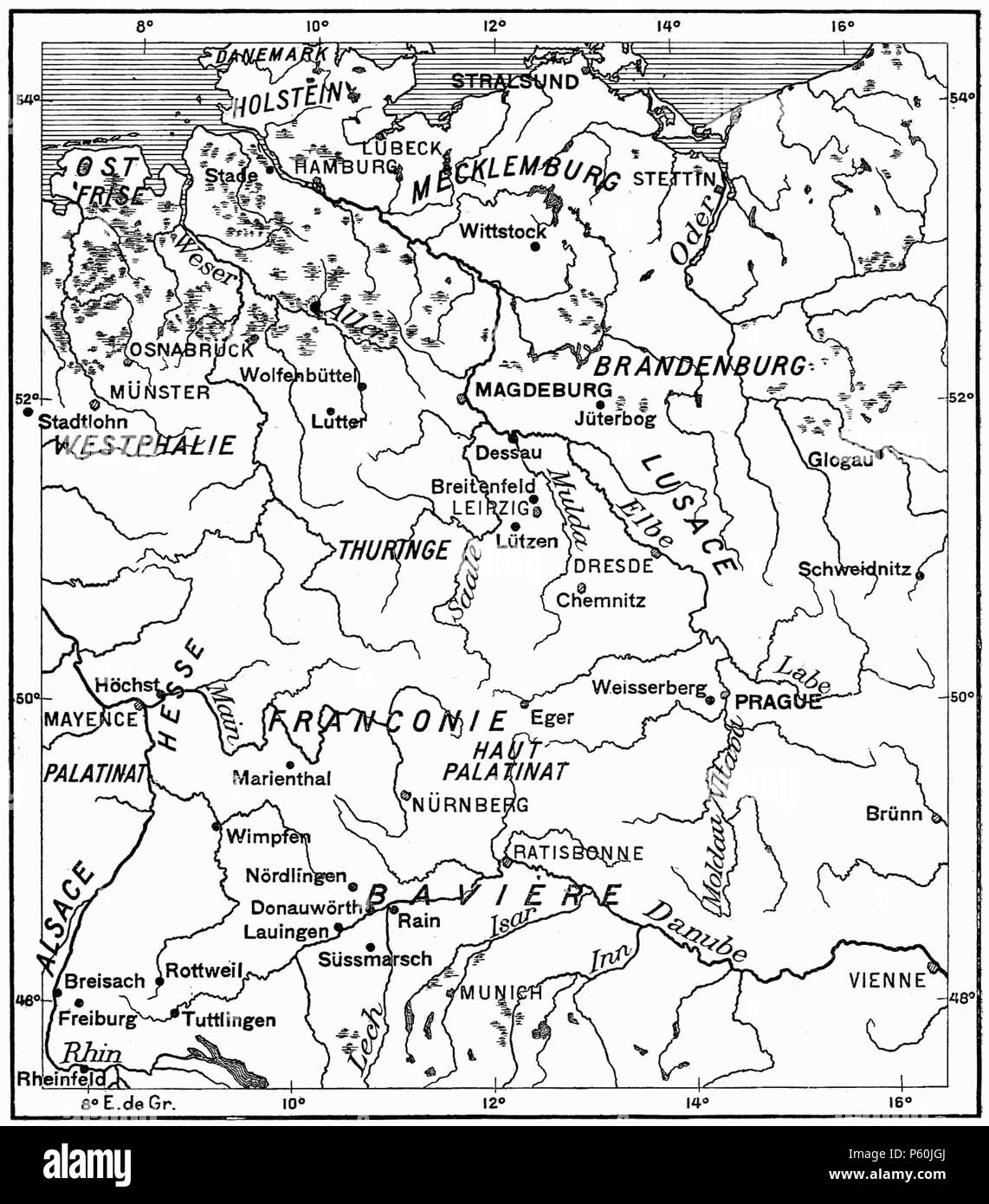 403 D501-N° 401. Théâtre de la Guerre de Trente Ans. - Liv 3 - CH 14. Stockfoto