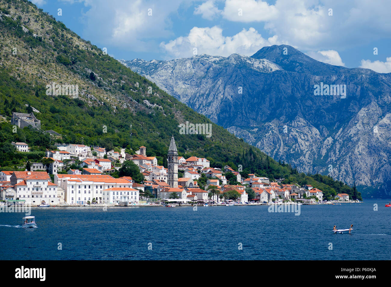 Perast, Bucht von Kotor Montenegro Stockfoto