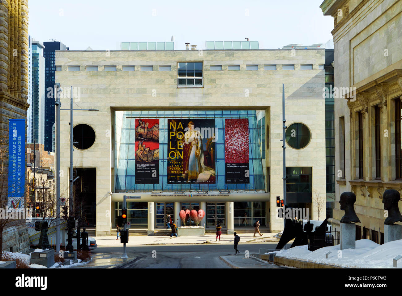 Jean-Noel Desmarais Pavillon des Montrealer Museum der Feinen Künste, entworfen vom Architekten Moshe Safdie. Stockfoto