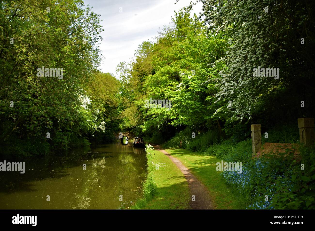 Birmingham England Kanal Fotografie Stockfoto