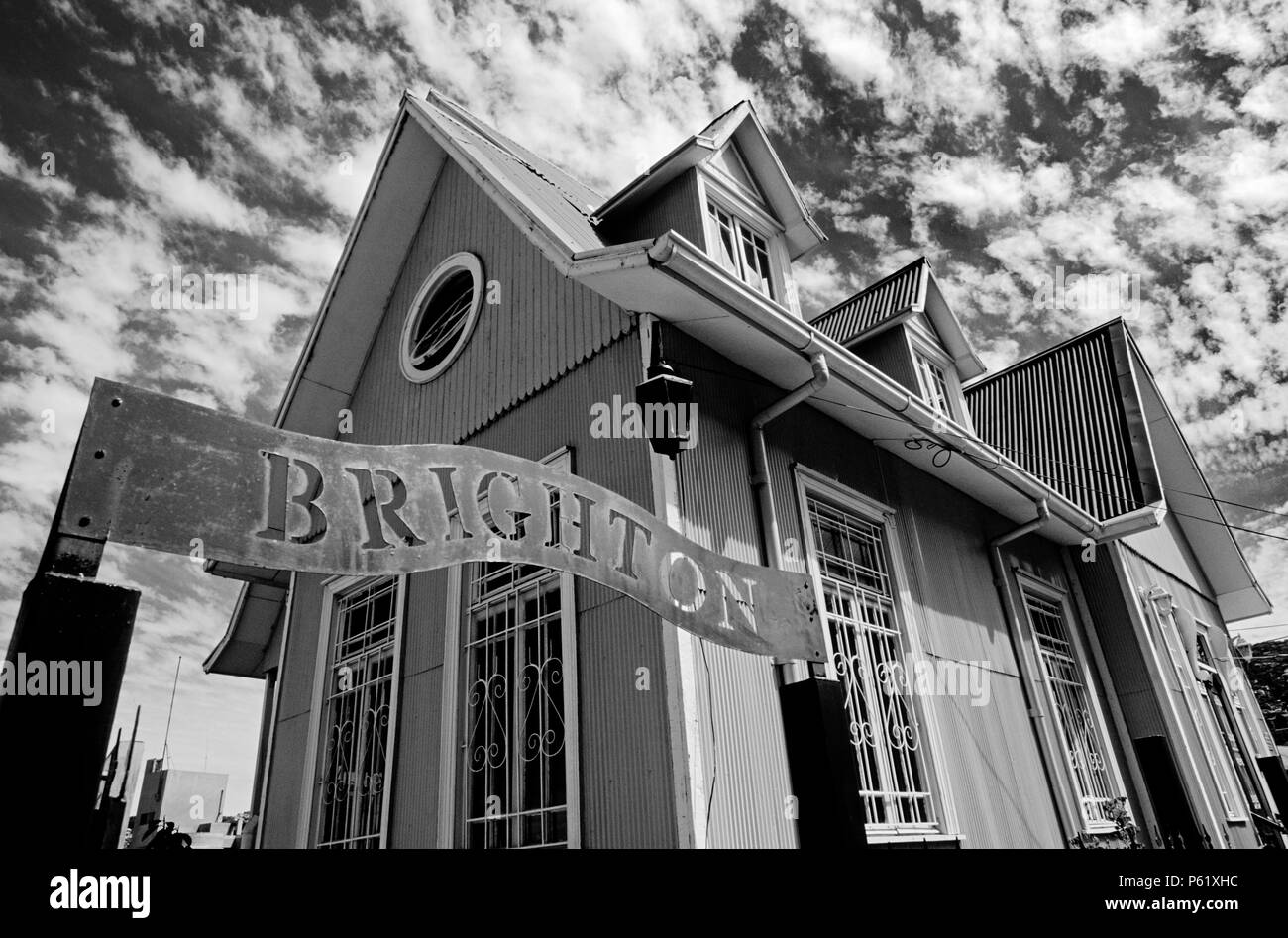 Die brighton BED AND BREAKFAST, ein historisches Haus auf einem Hügel über VALPARAISO HAFEN - CHILE Stockfoto