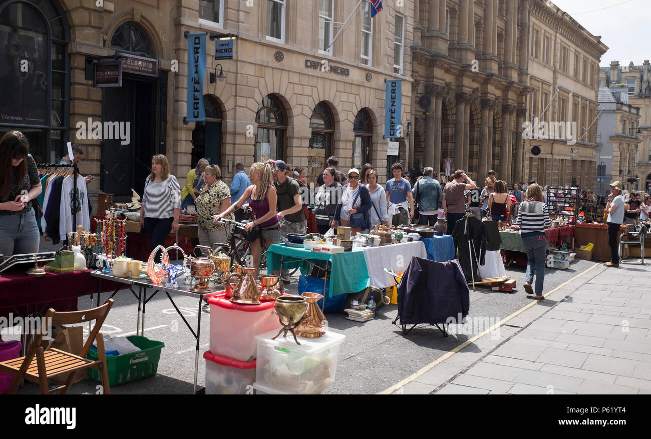 Mais Straße Flohmarkt Bristol England Stockfoto