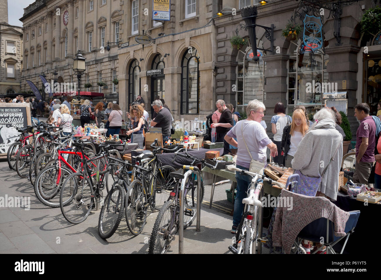 Mais Straße Flohmarkt Bristol England Stockfoto