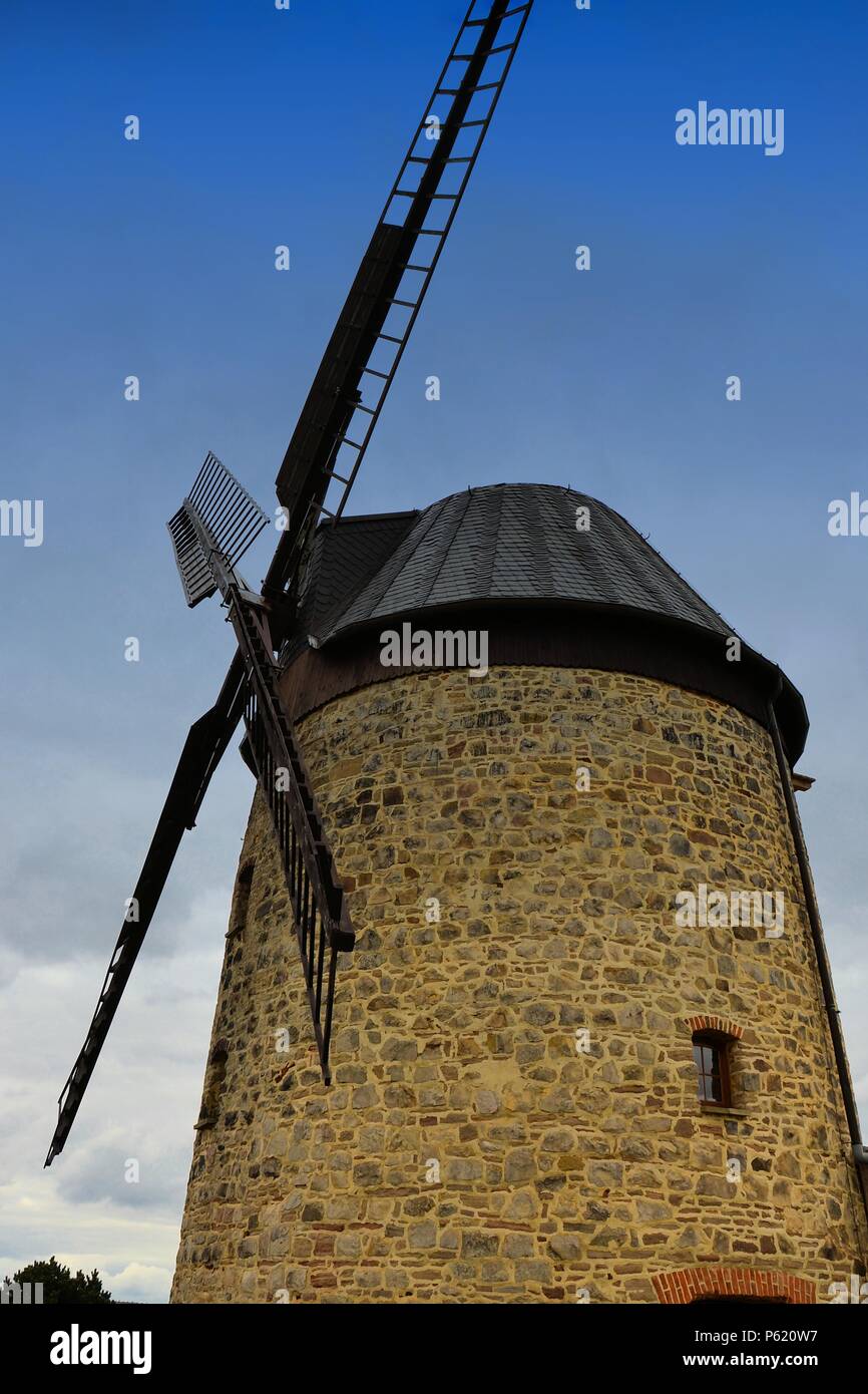 Windmühle in Warnstedt in Deutschland Stockfoto