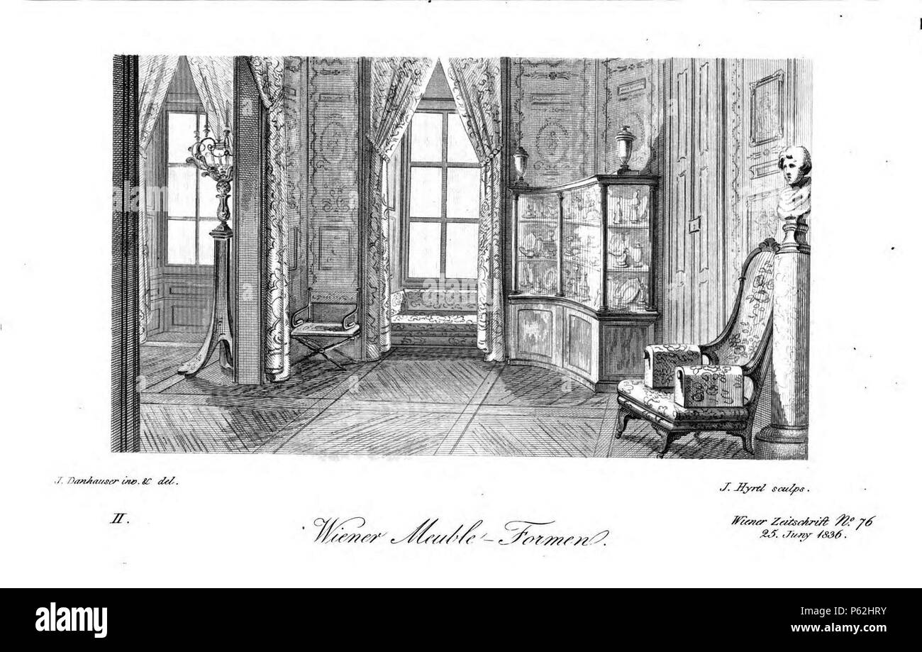 409 Danhauser - Wiener Möbel, 1836-2 Stockfoto