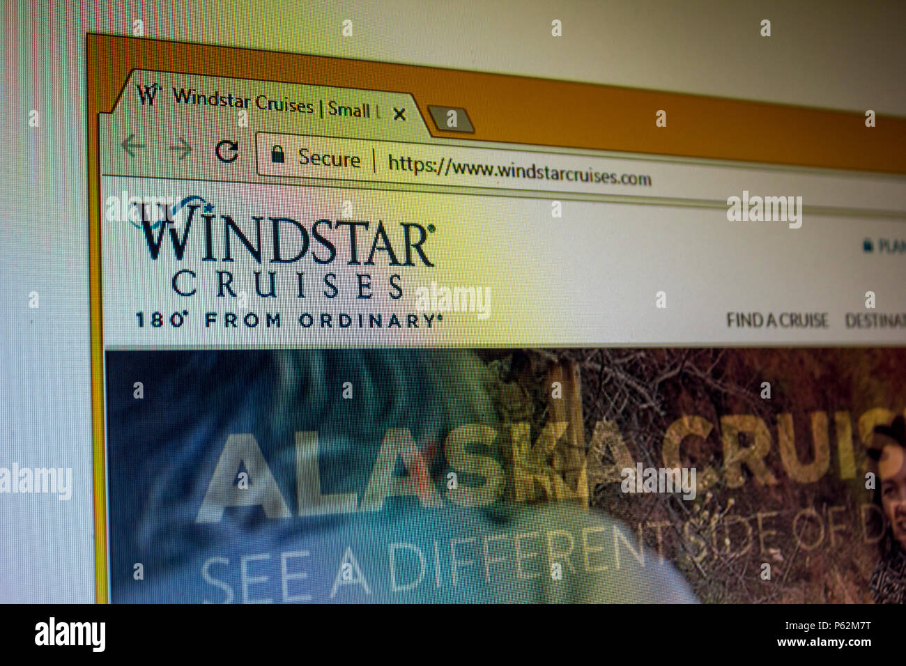 Website - Windstar Cruises Stockfoto