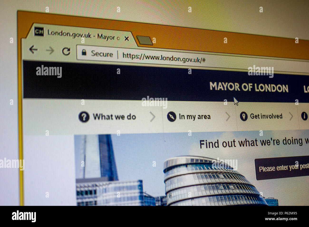 Offizielle Website - Bürgermeister von London Stockfoto