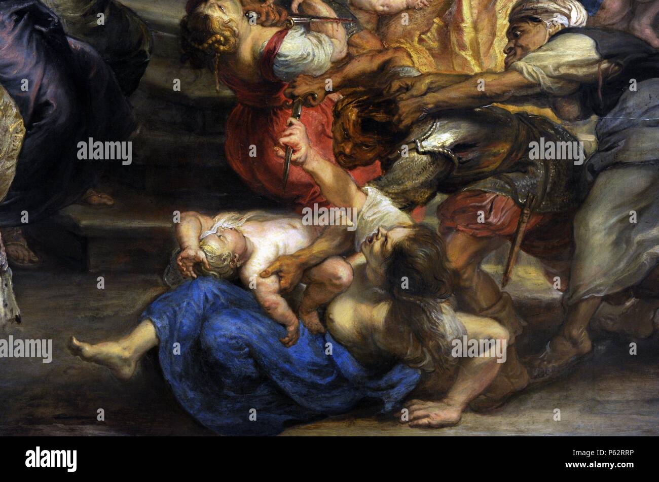 Peter Paul Rubens (1577-1640). Deutschland geborenen flämischen Barock Maler. Der Unschuldigen, 1635-40. Version Pinakothek. Detail. München. Deutschland. Stockfoto