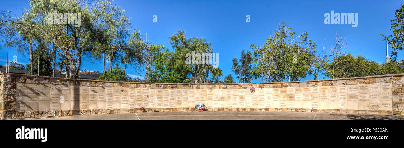 Veterans Memorial, San Marcos, ca US Stockfoto