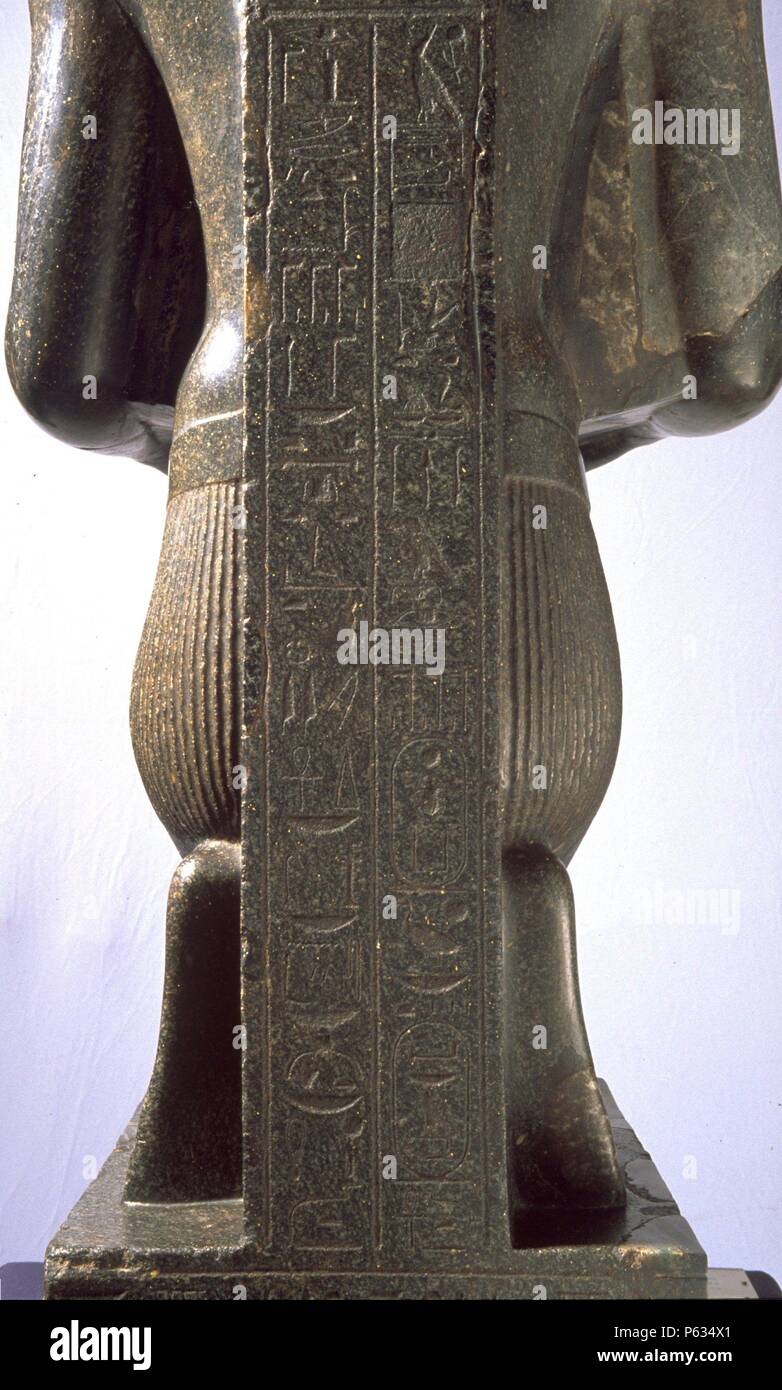 ESTATUA DE NECTANEBO I (DEPOSITO: MUSEO ARQUEOLOGICO NACIONAL). Stockfoto