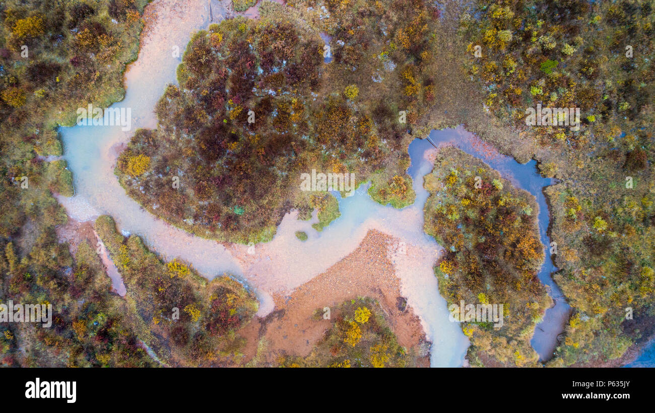 Luftbild von Mountain River Stockfoto