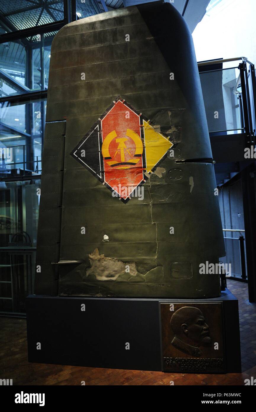 HISTORIA AVIACION. El Iljuschin Il-14. bimotor Comercial y de Transporte para usos zivilen y Militar soviético que voló Primera vez El 13 de Julio de 1950. El Il-14 también fabricó en Alemania Oriental por VVB Flugzeugbau se. Deutsches Technikmuseum. Berlin. Alemania. Stockfoto