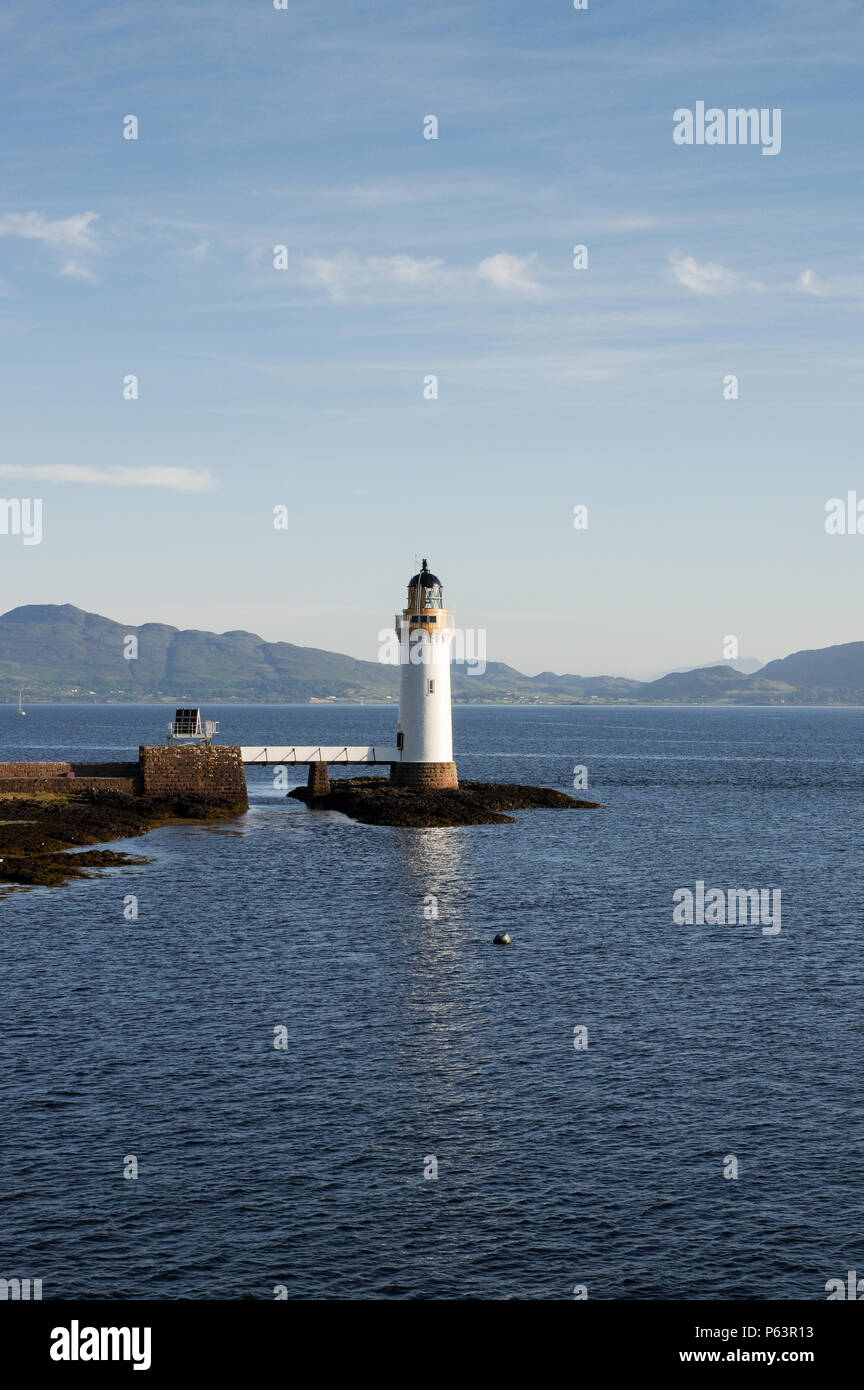 Schöne Rubha nan Gall Leuchtturm in der Nähe von Tobermory auf der Isle of Mull in Schottland Stockfoto