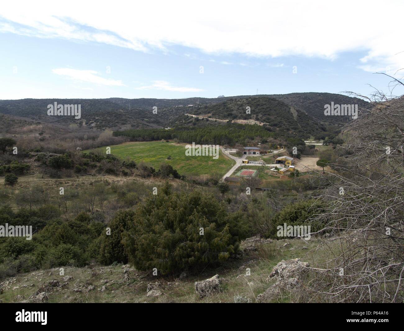 VISTA HACIA EL NORTE DESDE LA CUEVA DEL DERRUMBE. Stockfoto