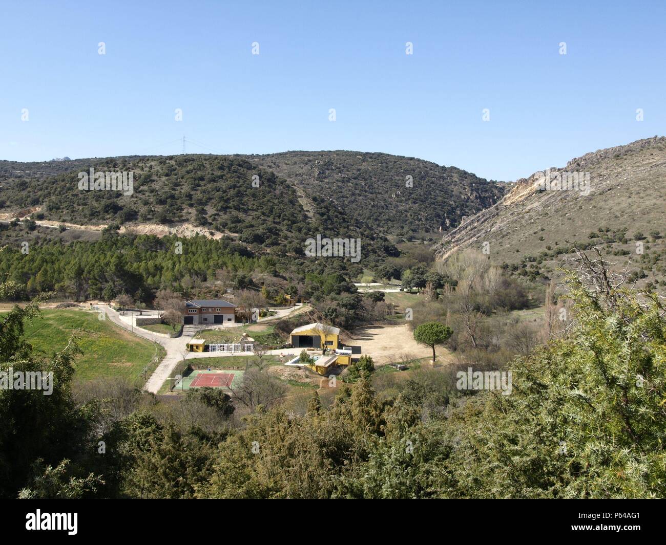 VISTA HACIA EL NORTE DESDE LA CUEVA DEL DERRUMBE. Stockfoto