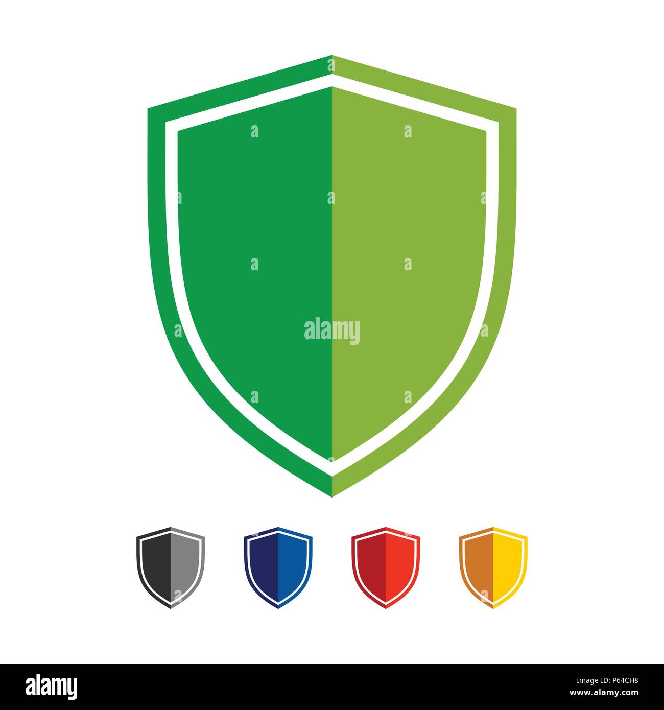 Schild Grundform Vektor Symbol Grafik Logo Design Template Stock Vektor