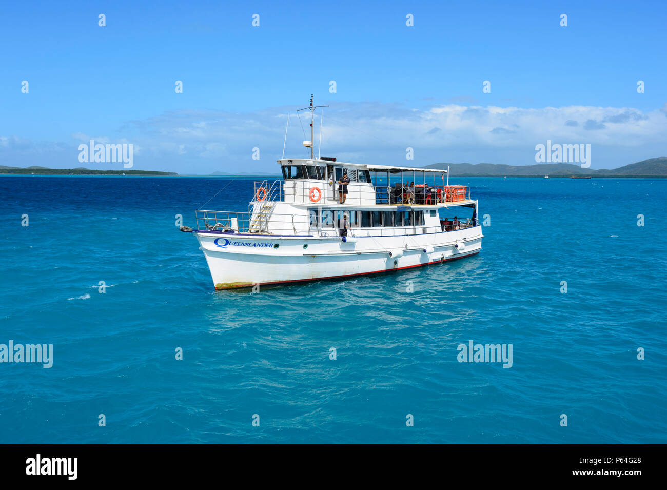 Touristenboot auf Thursday Island, Torres Strait Inseln, Far North Queensland, FNQ, QLD, Australien Stockfoto