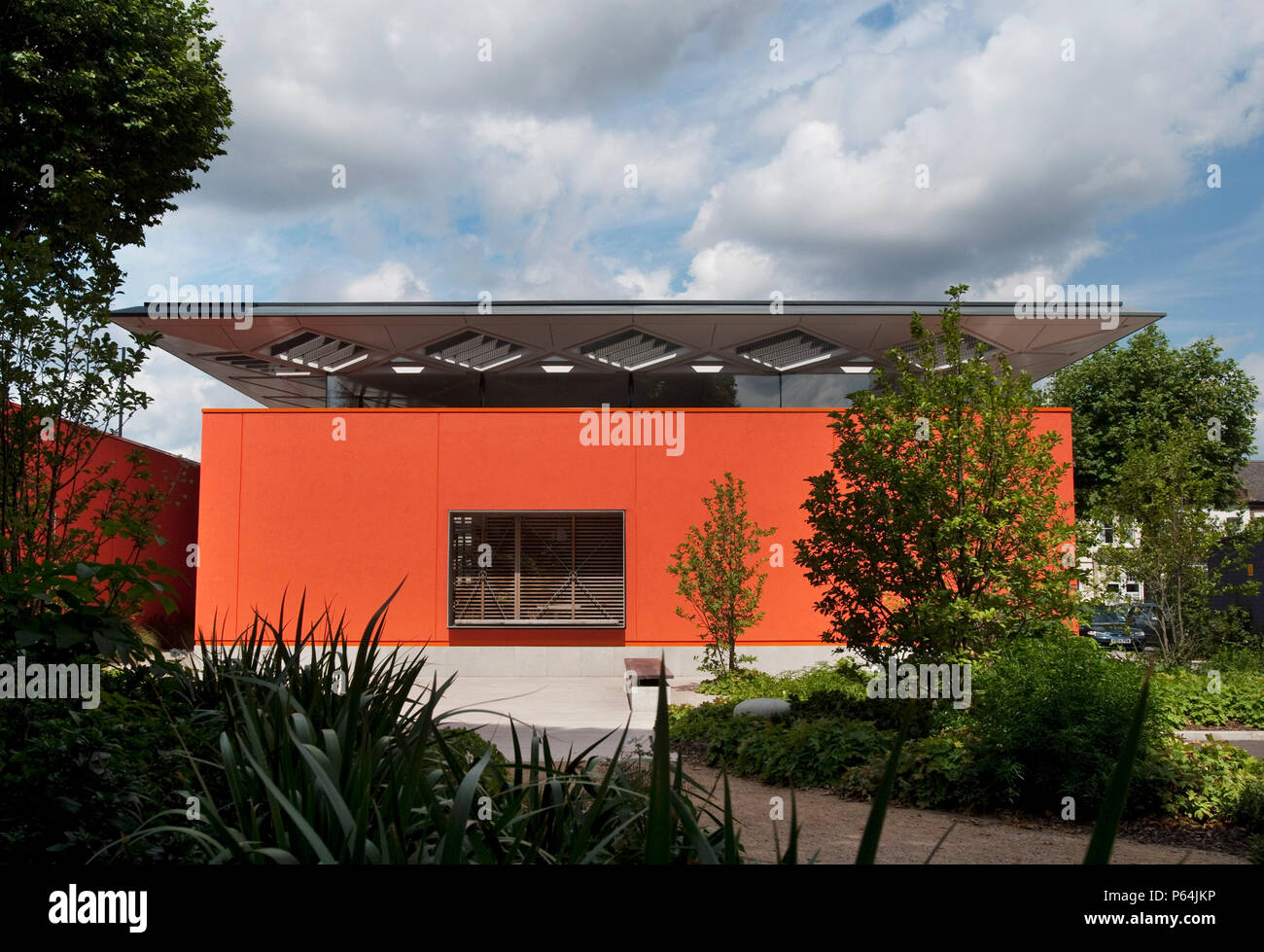 Von Richard Rogers Architekten, 2009 RIBA Stirling Prize Sieger Cancer Care's Maggie Zentrum in Hammersmith, London, Großbritannien, konzipiert Stockfoto