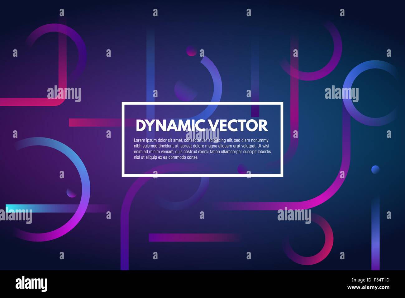Gradient Dynamic Line Hintergrund Stock Vektor