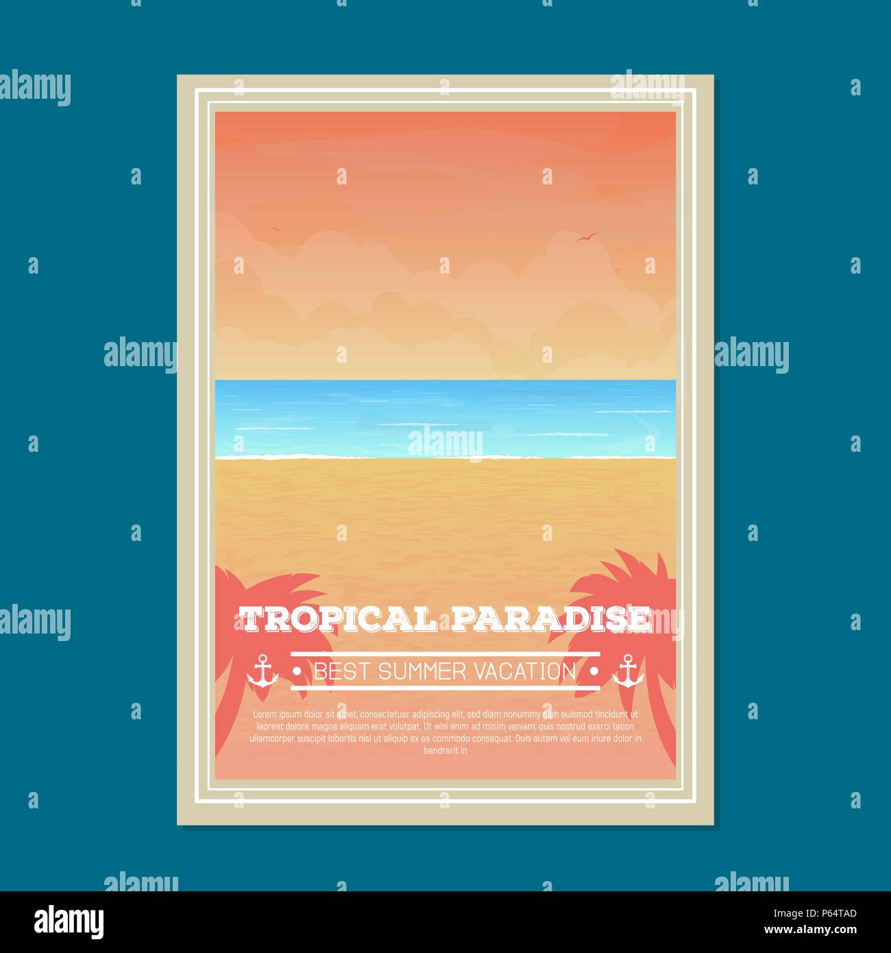 Sommer Strand holiday Banner Stock Vektor
