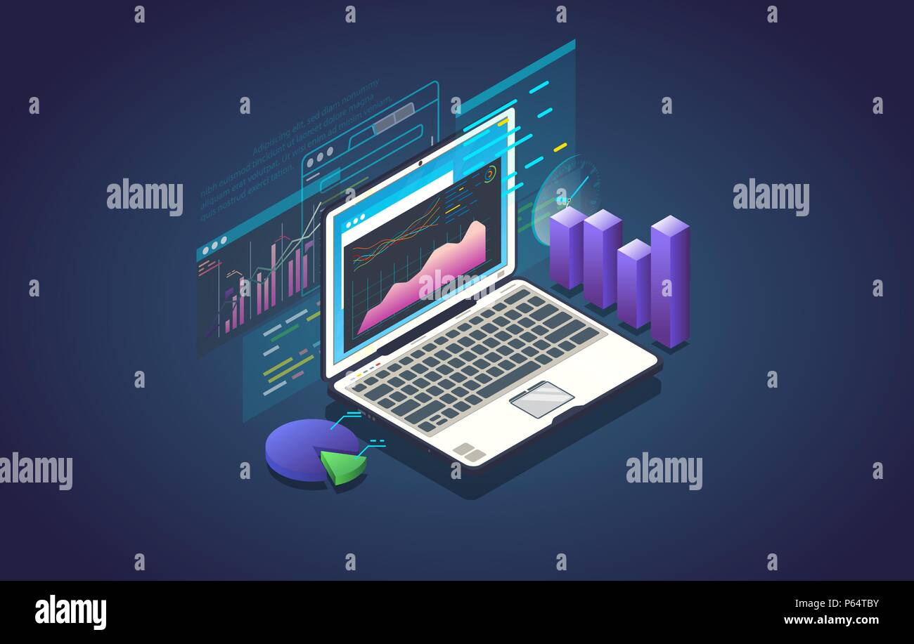 Daten Analyse banner Stock Vektor