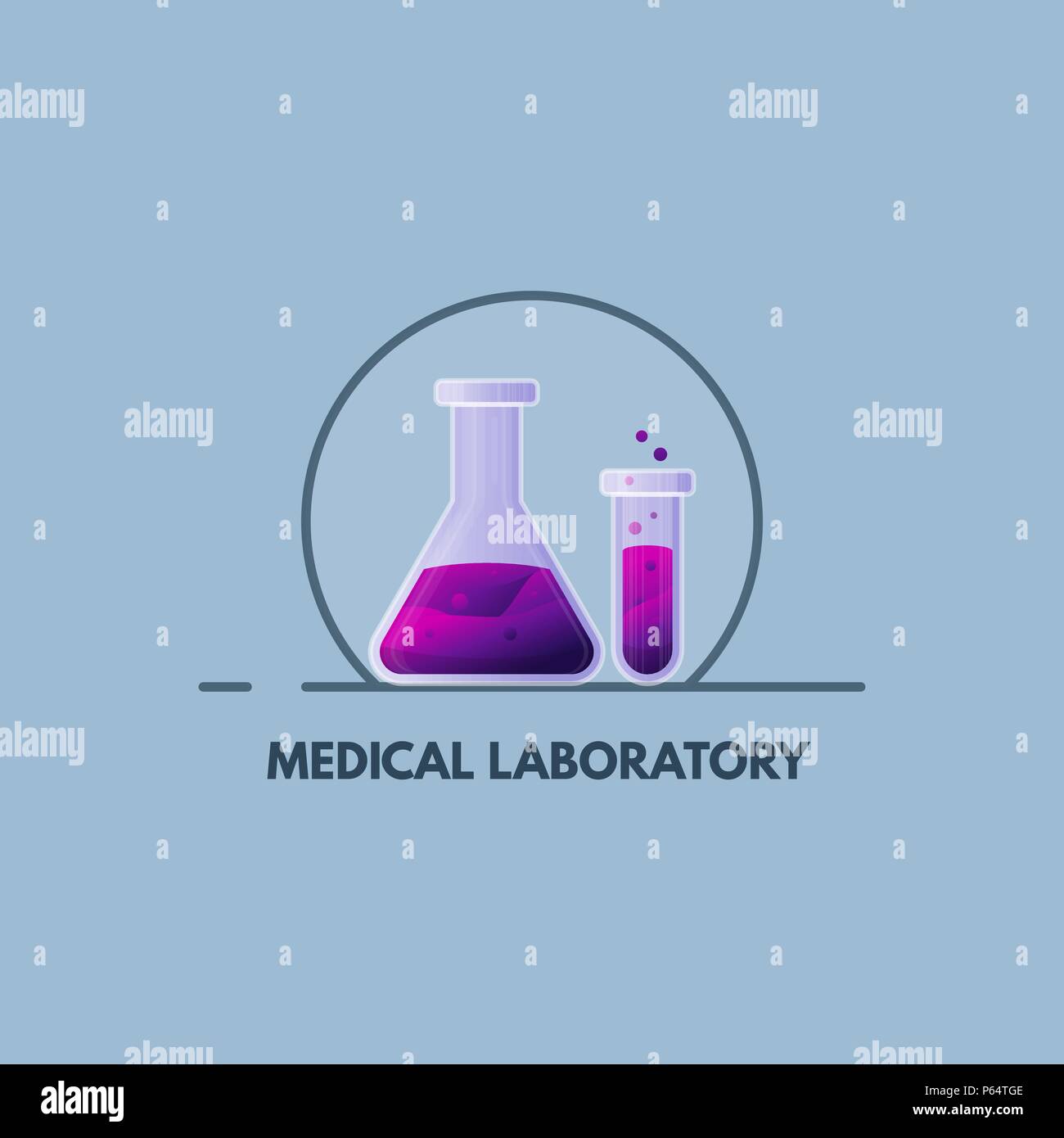 Medizinisches Labor Emblem Stock Vektor