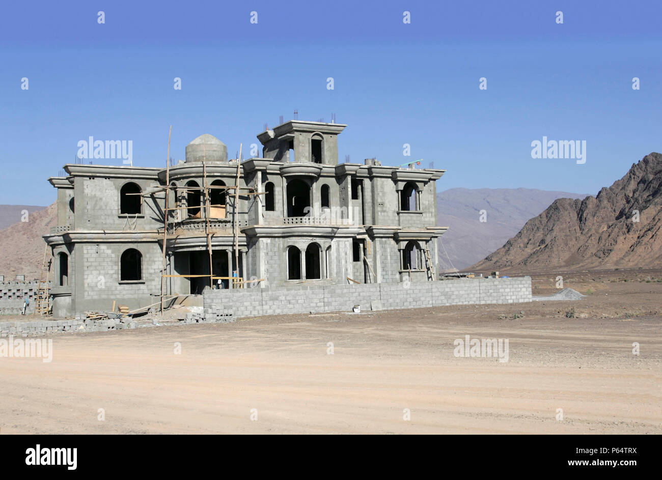 Großes Haus im Bau, außerhalb Muscat Stockfoto
