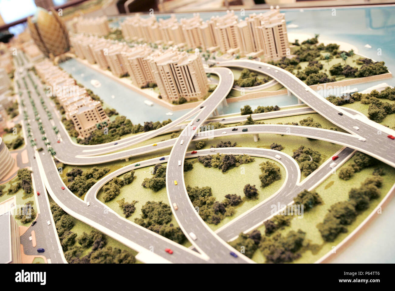 Modell einer vorgeschlagenen neuen Gebäude Entwicklung, Dubai, VAE Stockfoto